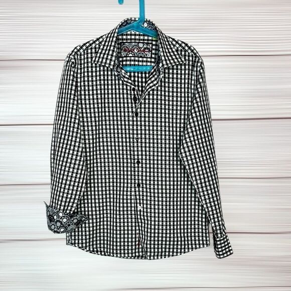 ROBERT GRAHAM Boy’s Button Up Shirt
Cotton Plaid Contrast Cuffs M (10-12) - Picture 2 of 11